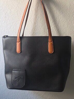 NWT PortoVino Black Wine Purse With Hidden 1.5L Beverage Pouch